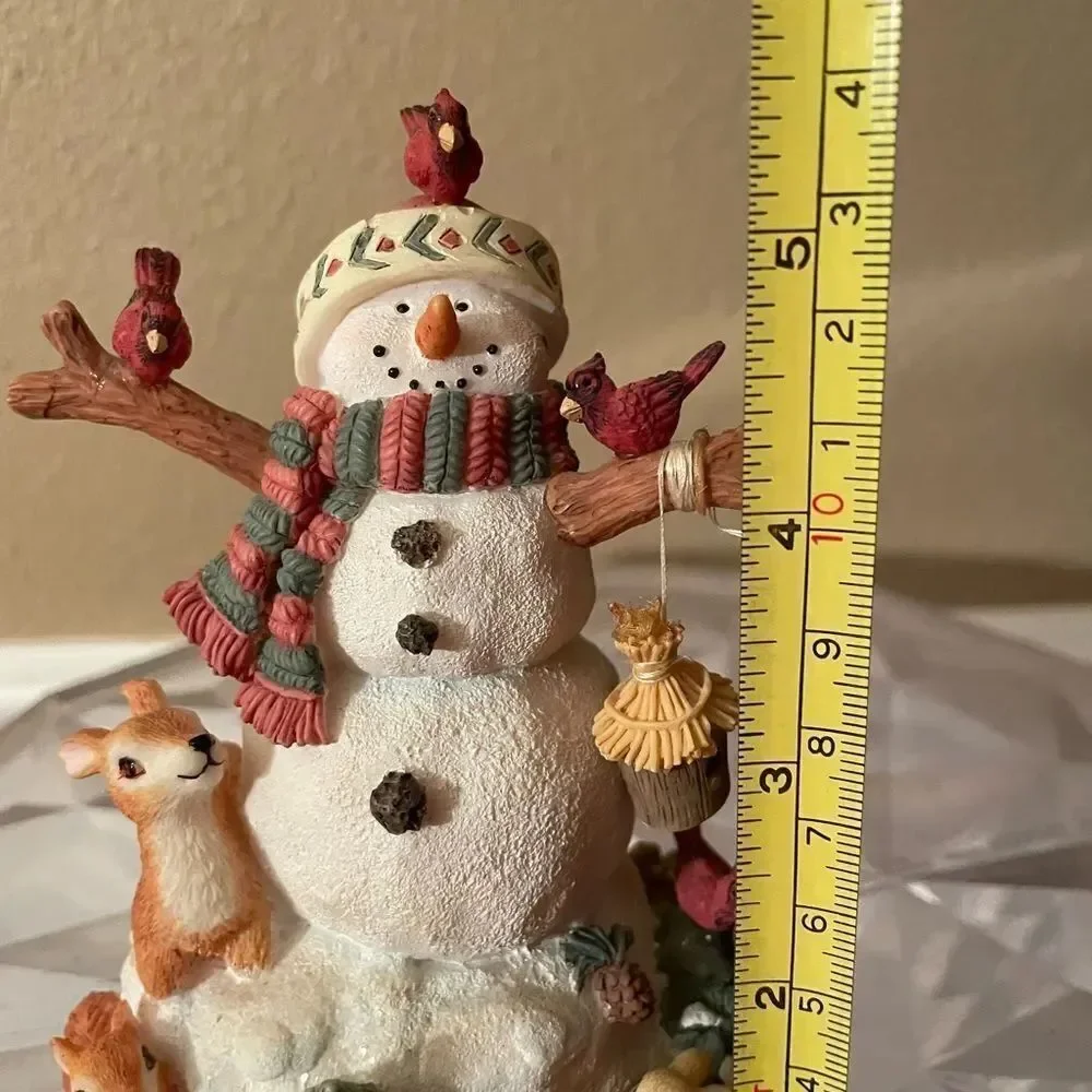 San Francisco Music Box Company Matthew Danko Musical Snowman Forest Friends